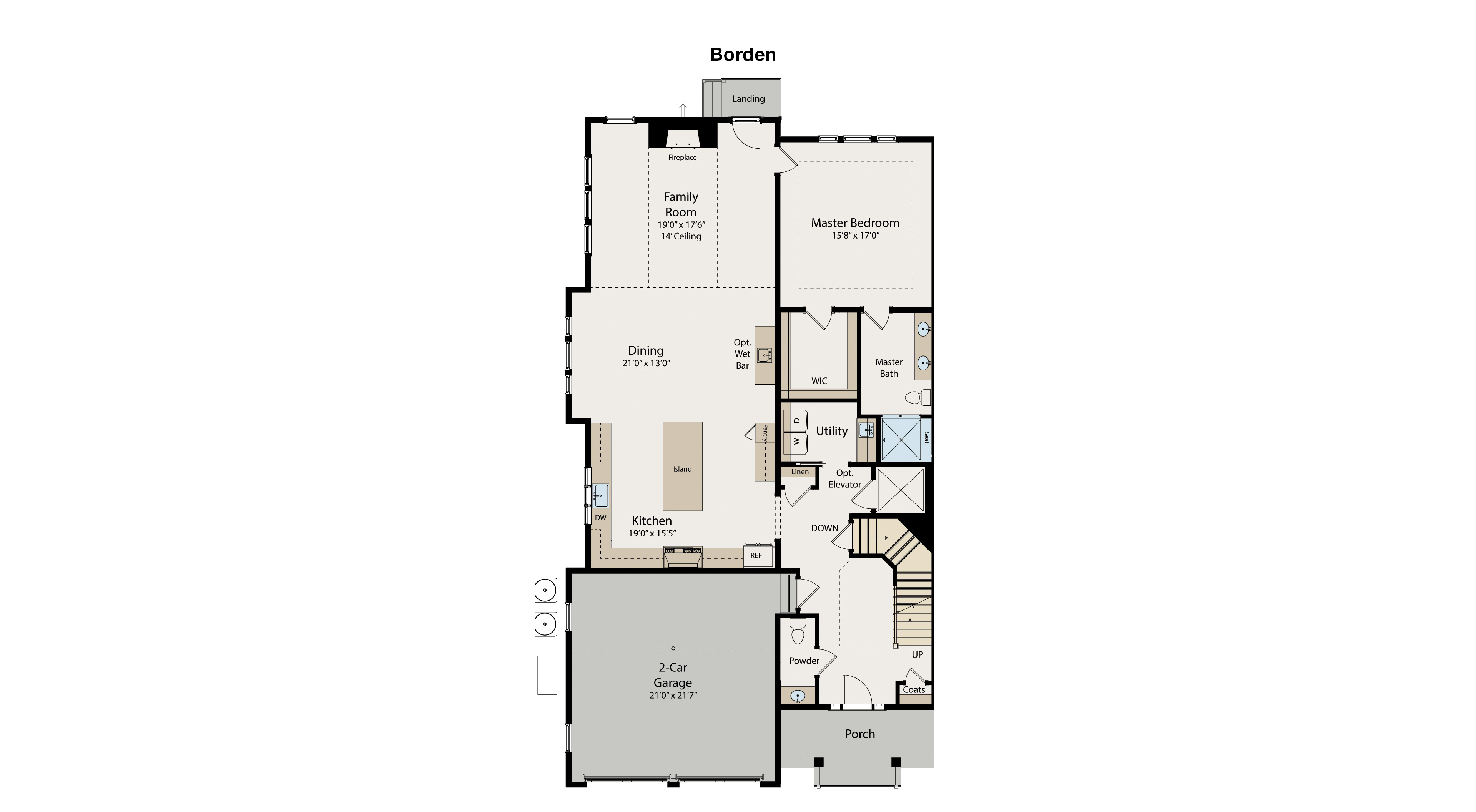 Bingham Park Unit B alternate first floor floorplan